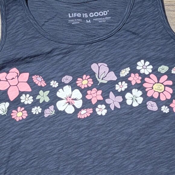 Life is Good W's Spring WildFlower Garden Textured Slub Tank - Picture 4 of 7